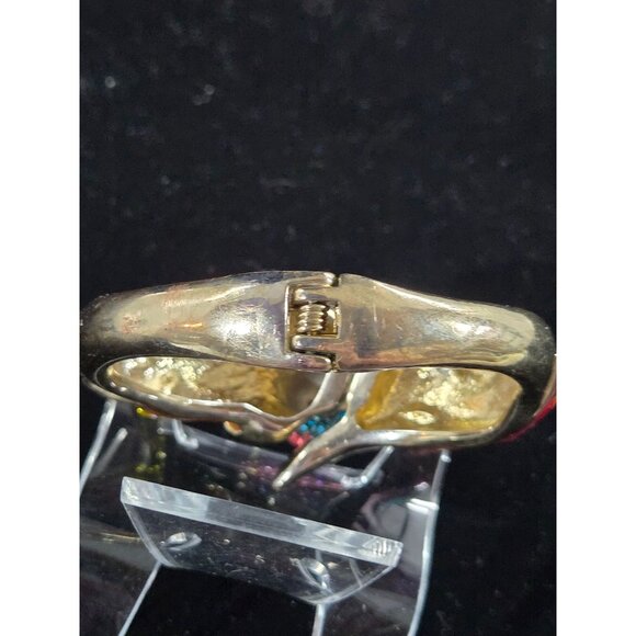 Betsey Johnson Multicolored Lost Paradise Parrot Enamel & Crystal Bracelet - Picture 5 of 8